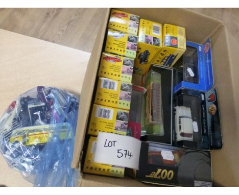 Die-cast : Good box of vehicles, many boxed incl 9 x Vanguards, plus others, and a bag of classic cars, modern - Dinky/Corgi,