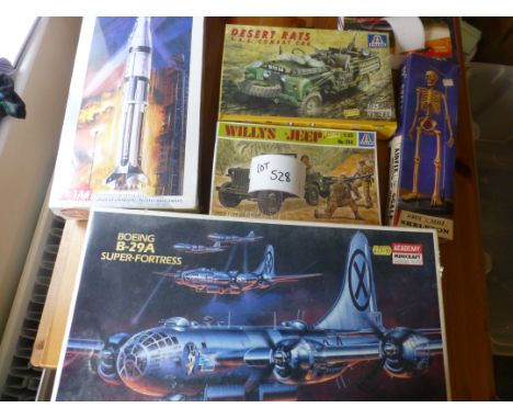 Die-cast : Airfix models - all boxed, Saturn 1b, Skeleton and others, and Academy Minicraft, Boeing B29 Super Fortress 1/7 2n