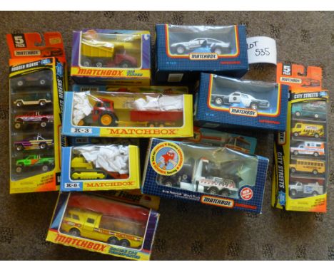 Die-cast : Matchbox boxed incl Superkings K-4, K-3, K162, K-8, K78, K-121, K-7, City Streets Packs x 2, boxes fair/vgc, die-c