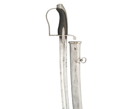 A 1788 PATTERN LIGHT CAVALRY TROOPER’S SWORD of regulation type, with curved fuller blade double-edged towards the point and 