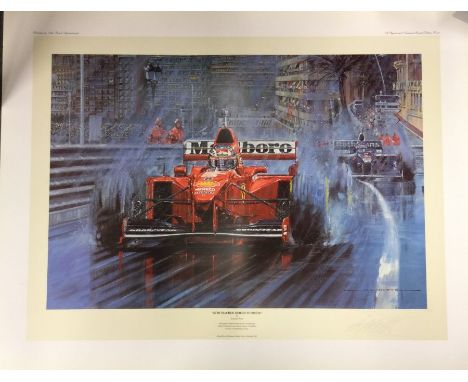 NICHOLAS WATTS (British b. 1947): An unframed limited edition artist's proof signed lithograph print entitled 'Schumacher Rei