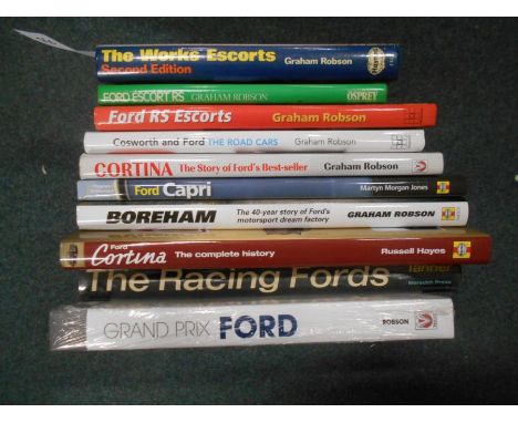 BOOKS: FORD: ROBSON, G: Grand Prix Ford, Ford. Cosworth and the DFV 2015, ltd. 1500 copies, plus HAYES, R: Ford Cortina 2012,