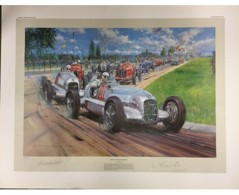 NICHOLAS WATTS (British b. 1947): An unframed limited edition lithograph print entitled 'Birth of The Silver Arrows' numbered