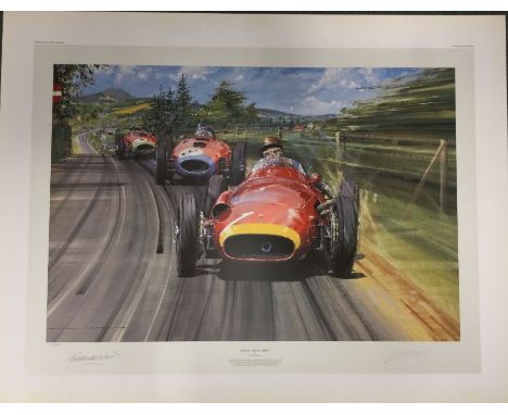 NICHOLAS WATTS (British b. 1947): An unframed limited edition lithograph print entitled 'Fangio - The Maestro' numbered12 / 5