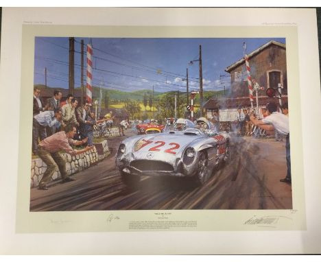 NICHOLAS WATTS (British b. 1947): An unframed limited edition lithograph print entitled 'Mille Miglia 1955' numbered 411 / 50