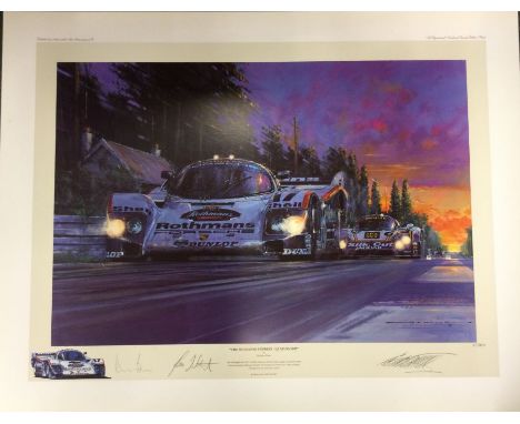 NICHOLAS WATTS (British b. 1947): An unframed limited edition lithograph print entitled 'The Mulsanne Express - Le Mans 1987'