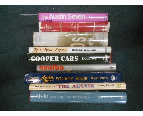 BOOKS: DAY, K: Alvis The Story of the Red Triangle 3rd.ed. 1997, SHARRATT, B:   Men and Motors of 'The Austin' plus 7 others 