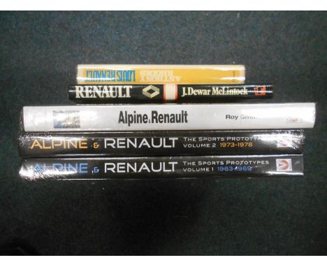 BOOKS: RENAULT: SMITH, R: Alpine &amp; Renault 2 vols. plus 3 others (5). Est. £30 - £50.