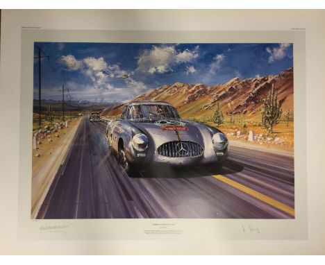 NICHOLAS WATTS (British b. 1947): An unframed limited edition lithograph print entitled 'Carrera Panamericana 1952' numbered 