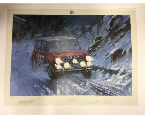 NICHOLAS WATTS (British b. 1947): An unframed limited edition lithograph print entitled 'Monte Carlo Rally - 1964' numbered 6