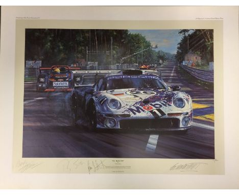 NICHOLAS WATTS (British b. 1947): An unframed limited edition lithograph print entitled 'Le Mans 1996' numbered 211 / 600 bea