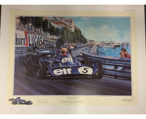 NICHOLAS WATTS (British b. 1947): An unframed limited edition lithograph print entitled 'Monaco Grand Prix 1973' numbered 211