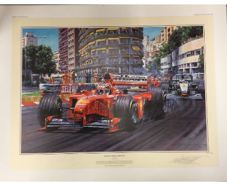 NICHOLAS WATTS (British b. 1947): An unframed limited edition lithograph print entitled 'Schumacher Triumphant' numbered 439 