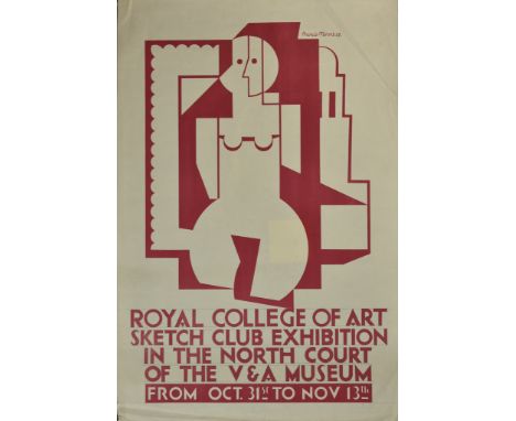***Francis Minns (20th Century) - Pencil and watercolour - Poster - "Royal College of Art Sketch club Exhibition in the North