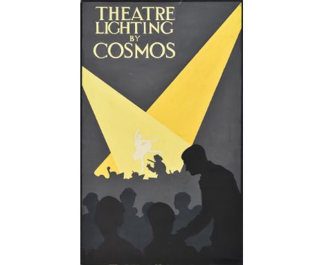 ***A. E. Halliwell (1905-1987) - Pencil and Gouache - Poster - "Theatre Lighting by Cosmos", unsigned, Circa 1930s, 20ins x 1