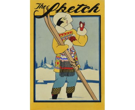***20th Century English School - Watercolour and gouache - Poster - "The Sketch", unsigned, circa 1930s, 14ins x 9.5ins