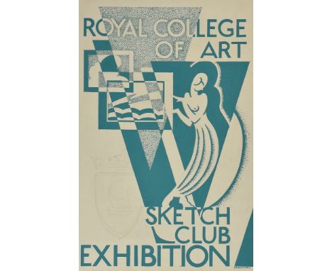 ***A. E. Halliwell (1905-1987) - Pencil and Gouache - Poster - "Royal College of Art Sketch Club Exhibition", signed and date