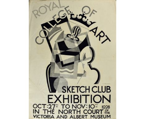 ***A. E. Halliwell (1905-1987) - Lithograph - Poster - "Royal College of Art Sketch Club Exhibition", dated 1928, 29ins x 21.