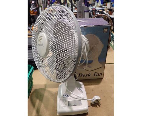 Micromark 12 inch electric desk fan. Not available for in-house P&amp;P, contact Paul O'Hea at Mailboxes on 01925 659133
Cond