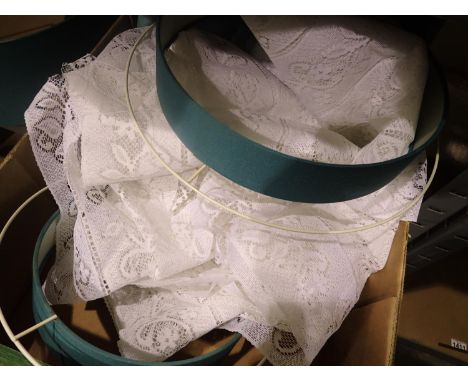 Pair of Next curtains with 72 inch drop, two sets of net curtains and a lamp shade. Not available for in-house P&amp;P, conta