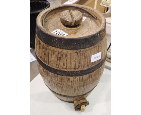 Ceramic Taunton cider company barrel, one gallon, H: 33 cm. Not available for in-house P&amp;P, contact Paul O'Hea at Mailbox