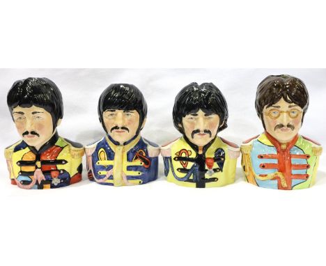 Legends of Rock and Roll by Bairstow Manor limited edition Beatles toby jugs, each H: 14 cm. P&amp;P Group 2 (£18+VAT for the