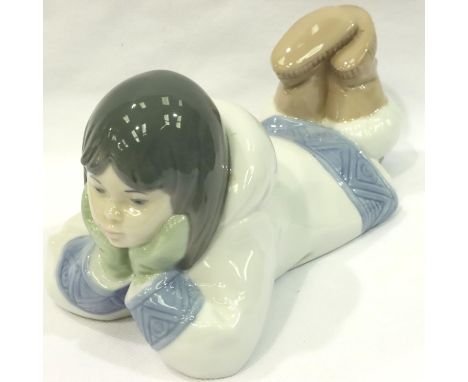 Nao Eskimo Boy, L: 20 cm, no cracks, chips or visible restoration. P&amp;P Group 2 (£18+VAT for the first lot and £3+VAT for 