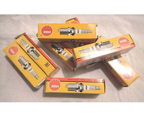 Eight new old stock N.G.K spark plugs, four BP6ES and four BKR6E. P&amp;P Group 2 (£18+VAT for the first lot and £3+VAT for s