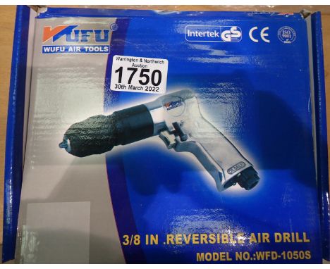 Wufu 3/8 reversible air drill. P&amp;P Group 1 (£14+VAT for the first lot and £1+VAT for subsequent lots) 