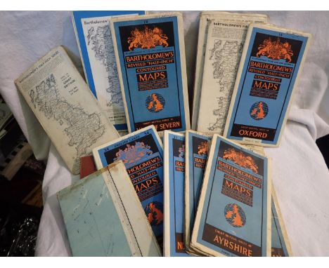 Box of Ordnance Survey and Bartholomews maps. Not available for in-house P&amp;P, contact Paul O'Hea at Mailboxes on 01925 65
