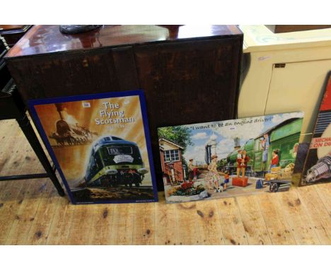 Two signs, The Flying Scotsman and I Want to be an Engine Driver