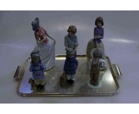 Collection of six Nao figures