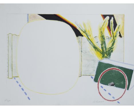 Roger RAVEEL (1921-2013), colour lithograph 'Karretje, muur en witte aanwezigheid', numbered 141/210 and signedRoger RAVEEL (