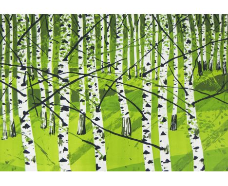 Josef Felix MÜLLER (1955), lithograph 'Birkenwäldchen' 2004, numbered 18/60 and signedJosef Felix MÜLLER (1955), lithografie 