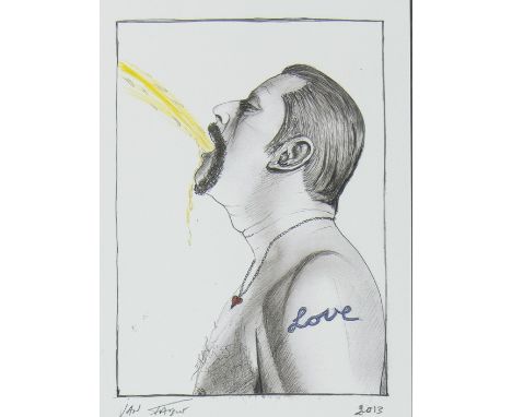 Jan FABRE (1958), screenprint 'LOVE' as a contribution to Ronny Van de Velde's 2013 'Museum to Scale' exhibition: 'Sex', 'Lov