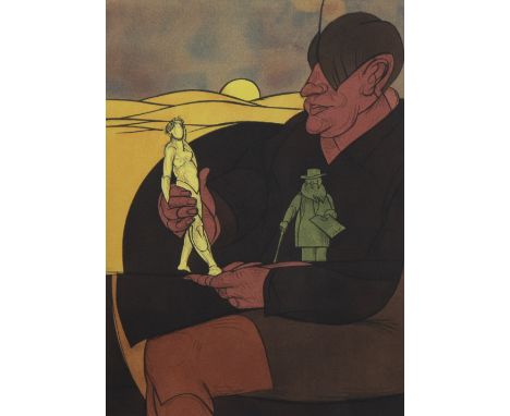 Valerio ADAMI (1935), colour lithograph 'Statuette' (1982), numbered E.A. and signedValerio ADAMI (1935), kleurenlithografie 