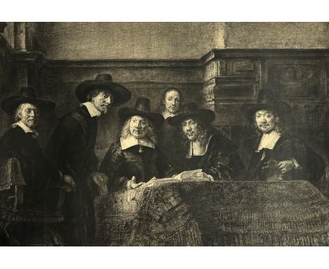 Karl Köpping (1848-1914), 'Sampling officials of the Draper's Guild' (The Steel Masters) after a 1662 painting by Rembrandt v