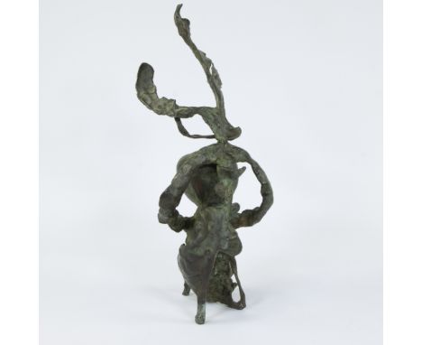 Bronze sculpture, after Wilfried PAS, not signedBronze sculpture, naar Wilfried PAS, niet getekendH 52 cm
