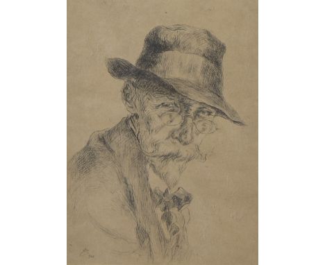 Jenny MONTIGNY (1875-1937), etching Emile Claus, monogrammed and dated 1923Jenny MONTIGNY (1875-1937), ets Emile Claus, monog