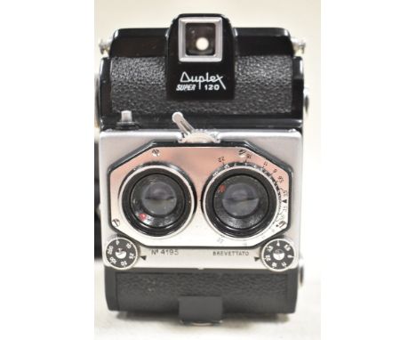 An ISO Duplex Super 120 Stereo camera No4195, single or stereo exposures are selectable by side lever