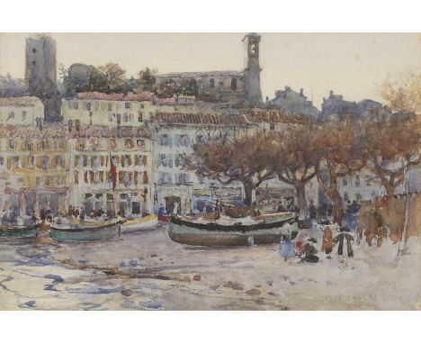 Robert Charles Goff (1837-1922)'Marina, Cannes'signed and inscribed 'R. Goff/MARINA. CANNES' l.r., watercolour18 x 26cm
