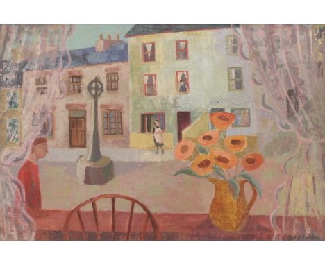 Ruth Burden (1925-2011)'Laugherne'signed 'Ruth Burden' l.r., also signed and inscribed with title verso, oil on canvas52 x 77