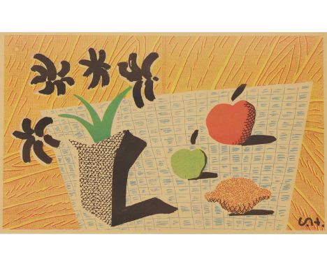 * David Hockney RA (b.1937)'Two Apples, One Lemon and Four Flowers', 1997offset lithograph in colours, as published in The In