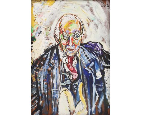 * John Bratby RA (1928-1992)Portrait of Wilfrid Hyde-White (1903-1991)signed 'John Bratby' u.l., oil on board92 x 61cmBritish