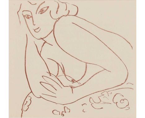 * Henri Matisse (French, 1869-1954)Plate 124 from 'Florilège des Amours de Ronsard'lithograph in colours, 1948, printed by Mo