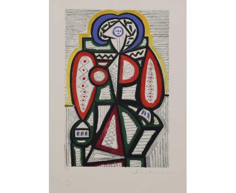 * After Pablo Picasso'Femme Assise' (1979-82)lithograph in colours on Arches paper, signed 'Collection Marina Picasso' l.r. a