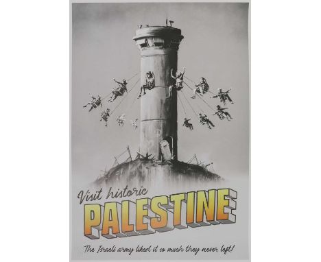 * Banksy (b.1974)'Visit Historic Palestine'offset lithograph in colours, with 'The Walled Off Hotel' blind stamp59.3 x 42cmSo