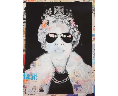 * Mr Brainwash aka Thierry Guetta (French, b.1966)'Queen Aviator', 2012offset lithograph in colours, with printed signature81