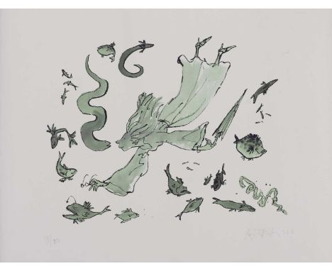 * Sir Quentin Blake (b.1932)From the series 'Life Under Water', 2011giclée print, signed and dated 'Quentin Blake 2011' in pe