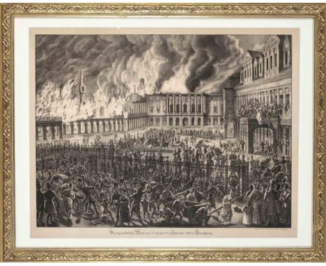 Karl Dietrich Pirscher (1791-1857), Kalligraph und Lithograph in Brauschnweig. ''Die denkwürdige Nacht von 7. auf den 8. Sept
